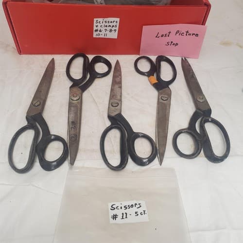Lot of 5 Assorted Handle Pinking Scissors #11 - Thumbnail 5