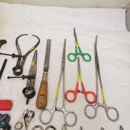 Mixed Lot Precision Hand Tools Scissors Forceps Caliper Pliers Scrapers LOT-547 - Thumbnail 4