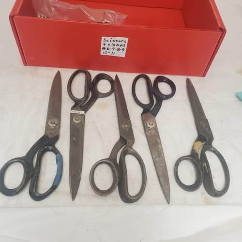 Lot of 5 Upholstery Tailor Cutting Sewing Shears Scissors #8 - Thumbnail 5