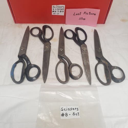 Lot of 5 Upholstery Tailor Cutting Sewing Shears Scissors #8 - Thumbnail 6