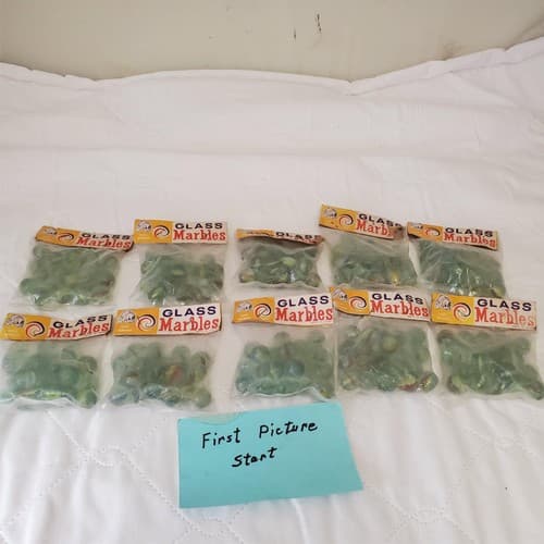 Pack of 10 Vintage Dog Brand Glass Marbles #1 - Image 1