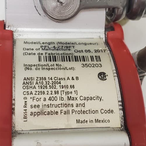 Miller Scorpion PFL-4-Z7 9FT With Steel Twist-Lock Carabiner & Swivel Shackle - Thumbnail 8