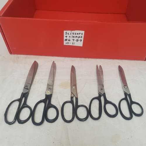 Lot of 5 Assorted Handle Pinking Scissors #6 - Image 1