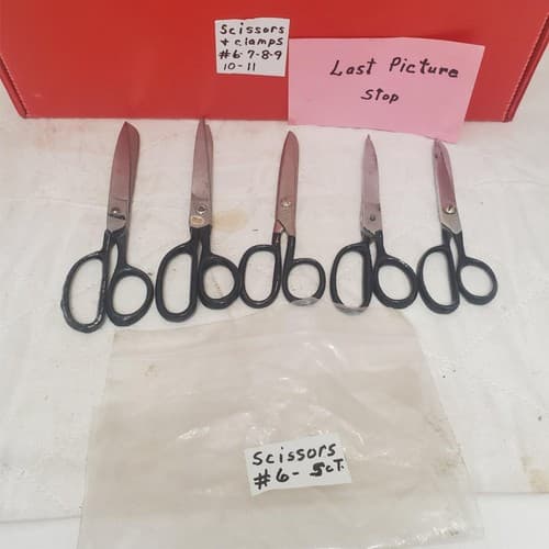 Lot of 5 Assorted Handle Pinking Scissors #6 - Thumbnail 5