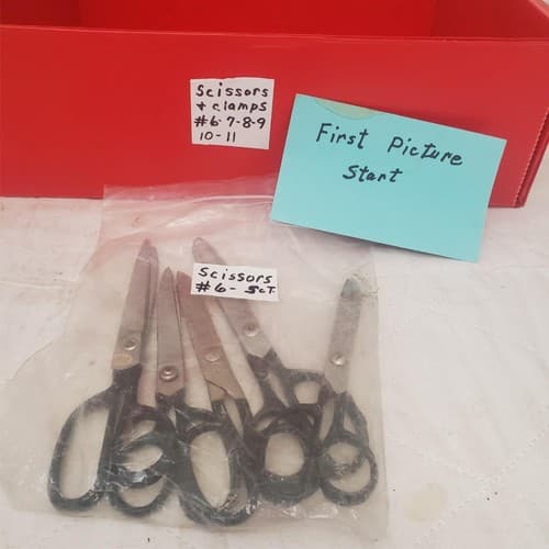 Lot of 5 Assorted Handle Pinking Scissors #6 - Thumbnail 2