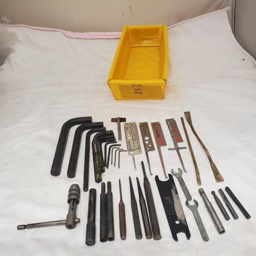 Lot of 34 Mixed Aircraft & Machinist Hex Keys, Punches, Gauges Tools LOT-272 - Image 1