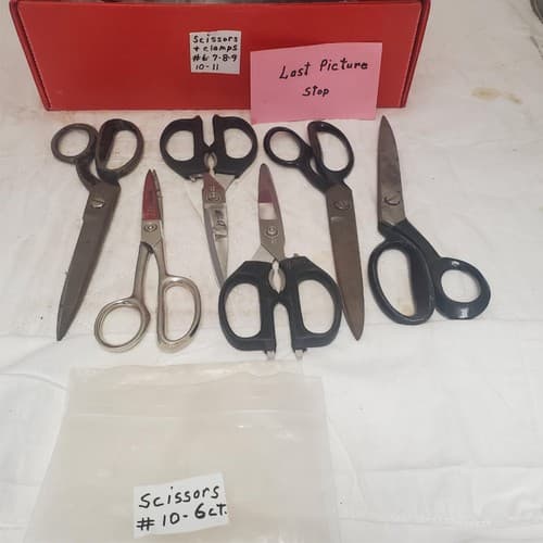 Lot of 6 Assorted Handle Pinking Scissors #10 - Thumbnail 6