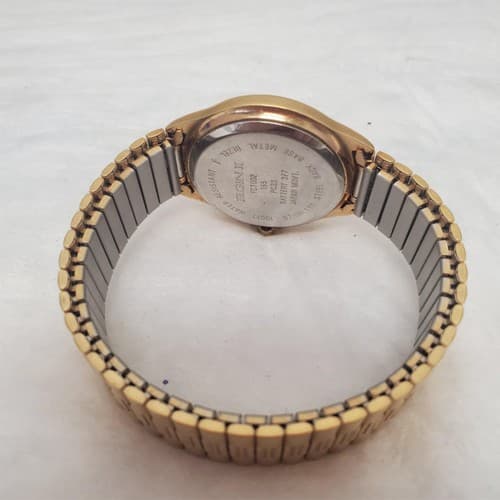 Vintage ELGIN FCT002 Gold Mens Quartz Watch with Day & Date - Thumbnail 4