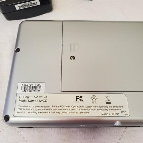 Bipower Lithum DC input 5V - 2A Model IWGD Made in China Touch Screen Tablet - Thumbnail 3