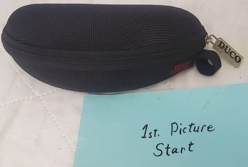 DUCO Designer Glasses Hard Case Zipper Protective Eyewear Storage Box - Thumbnail 2