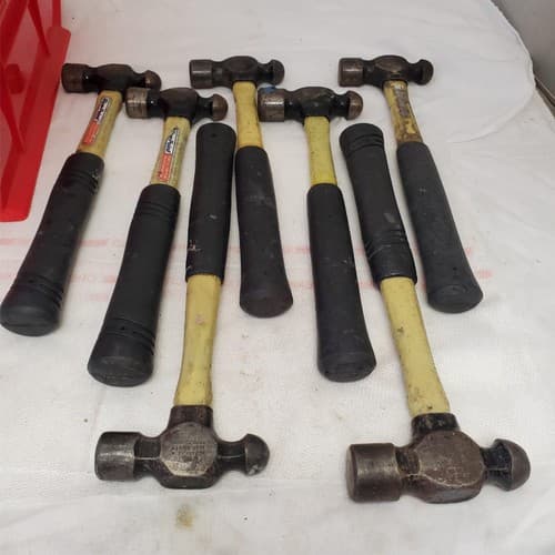 Lot of 7 Blue Point Ball Peen Hammers Fiberglass Handle LOT-404 - Image 1