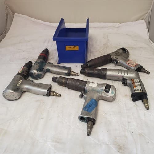 Lot of 5 Cleco Pneumatic Pistol Grip 1/4" Screwdriver/Nutrunner Air Tools Lot-27 - Image 1
