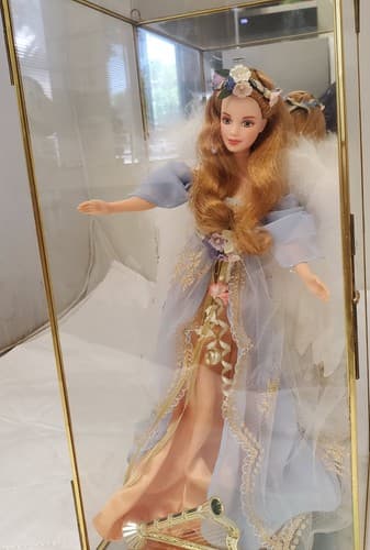 1997‑98 Barbie Harpist Angel Doll w/ Golden Harp Angels of Music Collector - Thumbnail 2