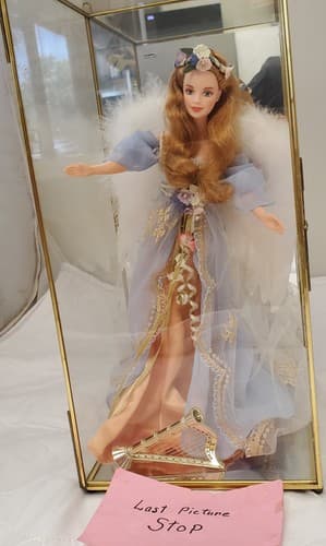 1997‑98 Barbie Harpist Angel Doll w/ Golden Harp Angels of Music Collector - Thumbnail 8