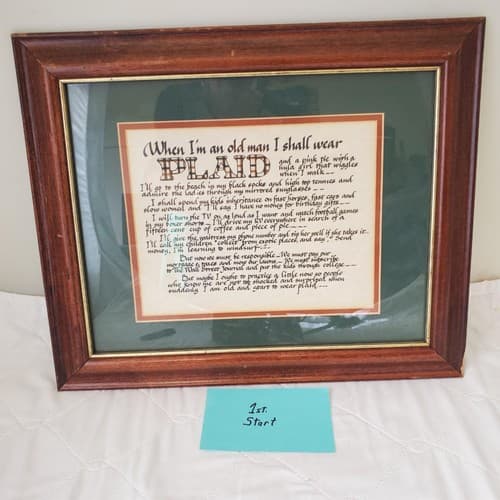 Laura Leiden "I shall wear PLAID" Framed Print By Calligraphy - Image 1