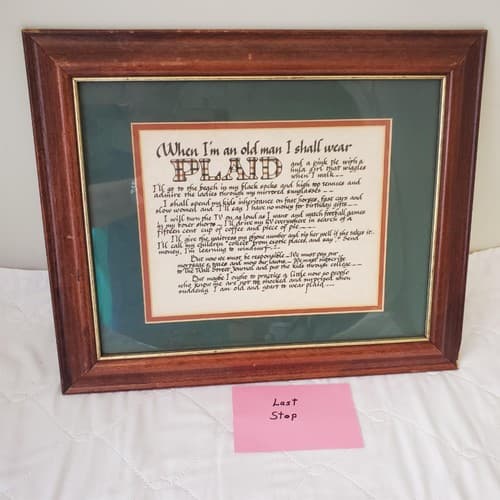 Laura Leiden "I shall wear PLAID" Framed Print By Calligraphy - Thumbnail 3