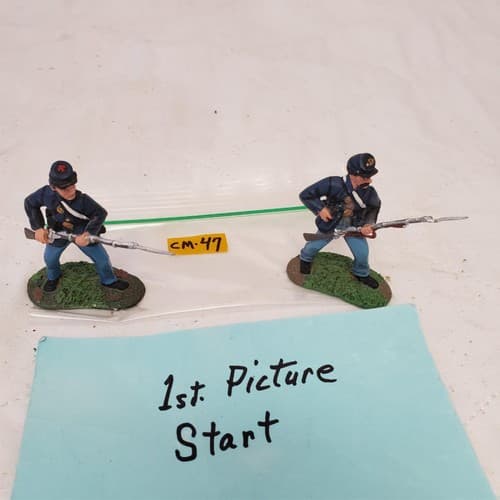 Conte ACW Union Infantry Soldiers Loading Rifle Mounted CM-47 - Image 1