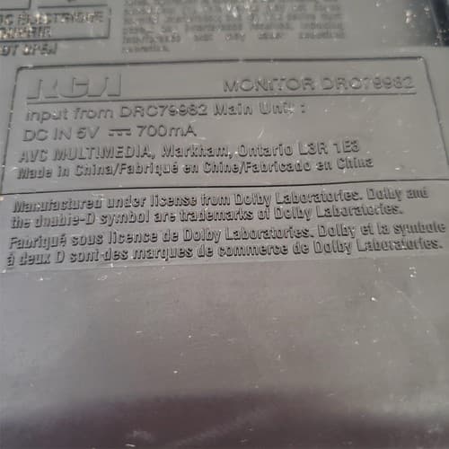 RCA DRC79982 Portable DVD Player Monitor - Thumbnail 4