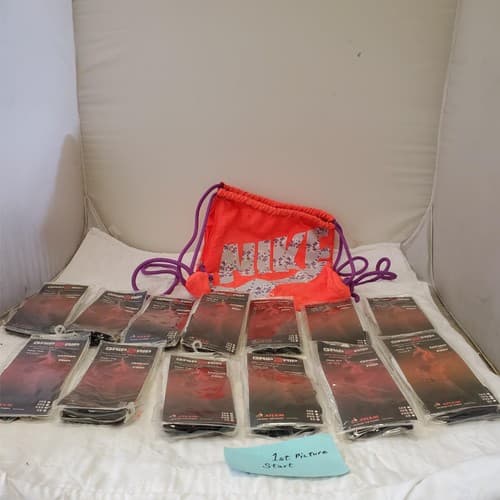 Lot of GRIP2RIP Baseball Softball Tee Ball Batting Gloves with Nike Bag - Image 1