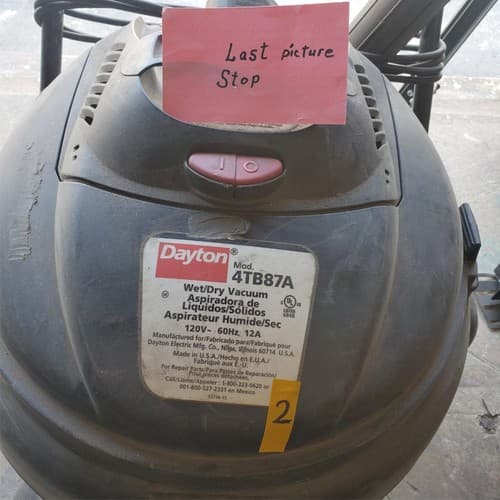 DAYTON Shop Vacuum 4TB87 Wet/Dry Vacuum Cleaner 16 gal Gray/Black (2) - Thumbnail 8