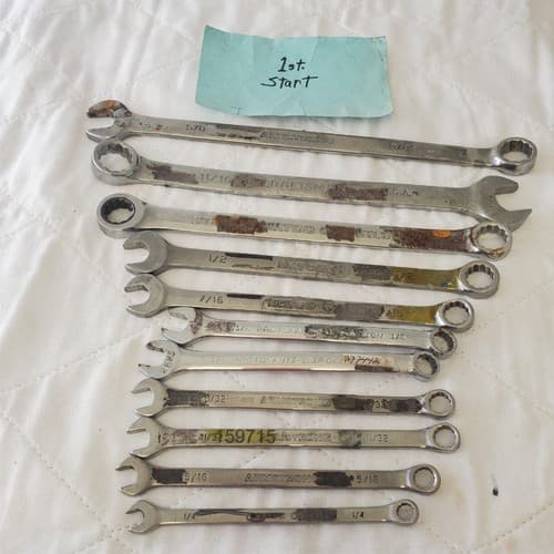 11 Pcs 12 Point SAE Combination Wrench Set - Lot 409 - Image 1