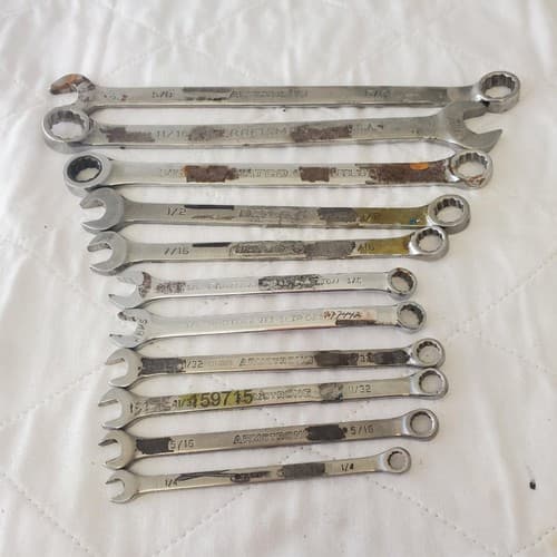 11 Pcs 12 Point SAE Combination Wrench Set - Lot 409 - Thumbnail 7