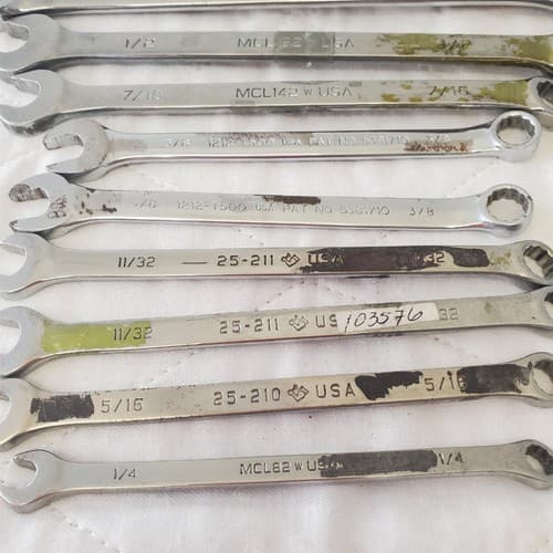 11 Pcs 12 Point SAE Combination Wrench Set - Lot 409 - Thumbnail 6