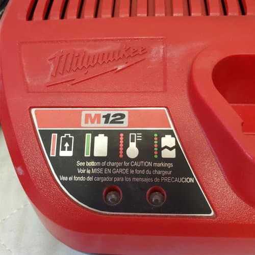 Lot of 2 Milwaukee M12 48-59-2401 Battery Chargers LOT-703 - Thumbnail 4