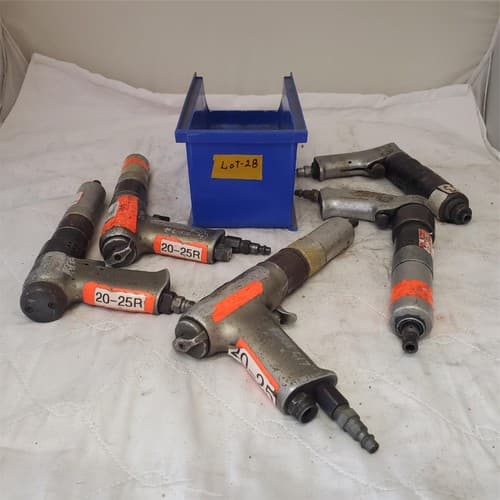 Lot of 5 Cleco Pneumatic Pistol Grip 1/4" Screwdriver/Nutrunner Air Tools Lot-28 - Image 1