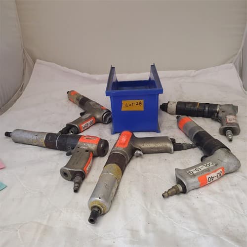 Lot of 5 Cleco Pneumatic Pistol Grip 1/4" Screwdriver/Nutrunner Air Tools Lot-28 - Thumbnail 5