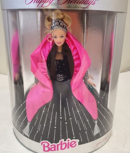 1998 Barbie Doll Mattel 20200 Happy Holidays Special Edition Doll Collector Boxe - Thumbnail 8