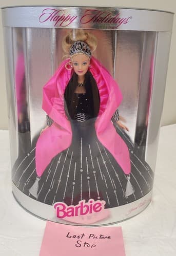 1998 Barbie Doll Mattel 20200 Happy Holidays Special Edition Doll Collector Boxe - Thumbnail 9