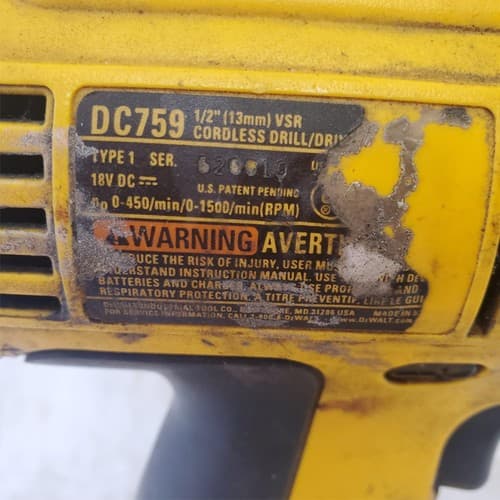 DEWALT DC759 18V 1/2" (13mm) Cordless Compact Drill/Driver LOT 505 - Thumbnail 4