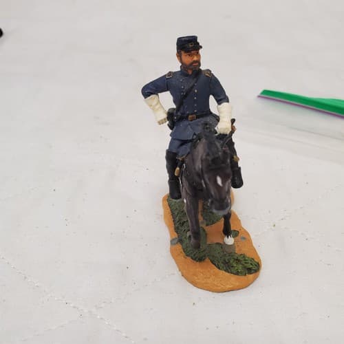 Britains Civil War Union William 31276 Federal Infantry Officer Mounted CM-41 - Thumbnail 3