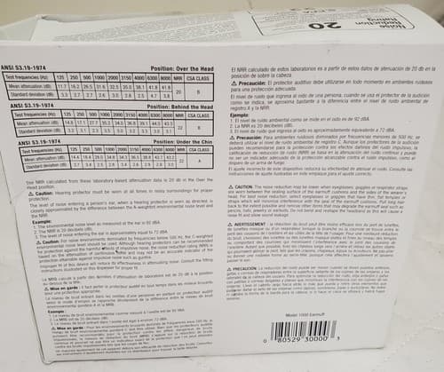Earmuff Model 1000 Hearing Protection Noise Reduction Rating 22 Lot-498 - Thumbnail 6