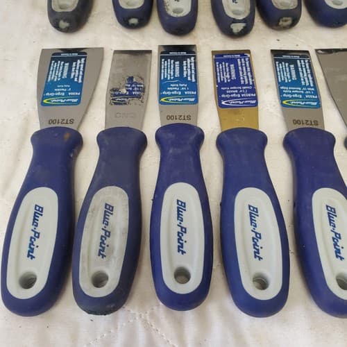 Lot of 15 Blue Point Flexible Putty Knife Scrapers Soft Grip Handles LOT-361 - Thumbnail 5