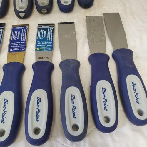 Lot of 15 Blue Point Flexible Putty Knife Scrapers Soft Grip Handles LOT-361 - Thumbnail 6