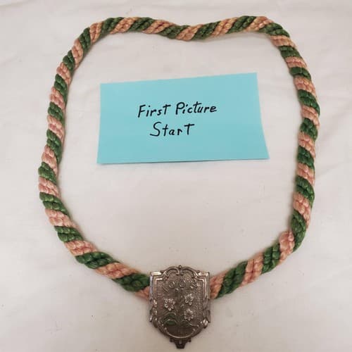 Vintage Odd Fellows Rope Pendant Necklace - Image 1