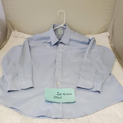 Brooks Brothers Button Up Shirt Mens Large 16 1/2 33 Blue Long Sleeve - Image 1