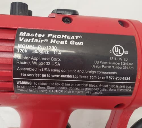 Master Appliance 120V PH-1300 Proheat Varitemp Heat Gun LOT-639 - Thumbnail 4
