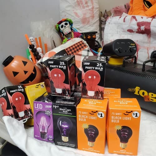 Halloween Decor Party Supplies bundle with Fog Machine Bulbs Goblets and Props - Thumbnail 2