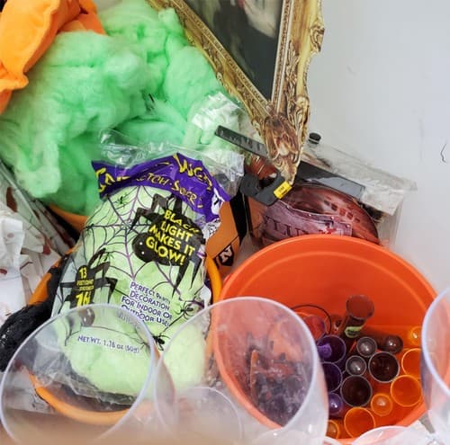 Halloween Decor Party Supplies bundle with Fog Machine Bulbs Goblets and Props - Thumbnail 11