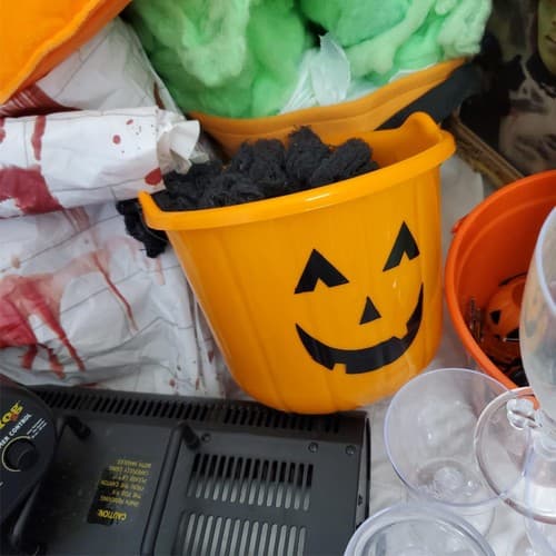 Halloween Decor Party Supplies bundle with Fog Machine Bulbs Goblets and Props - Thumbnail 14