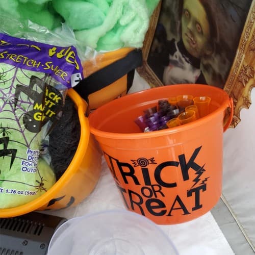 Halloween Decor Party Supplies bundle with Fog Machine Bulbs Goblets and Props - Thumbnail 15