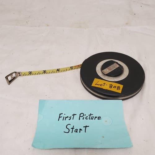Vintage Steel Tape Retractable Tape Measure LOT-808 - Image 1