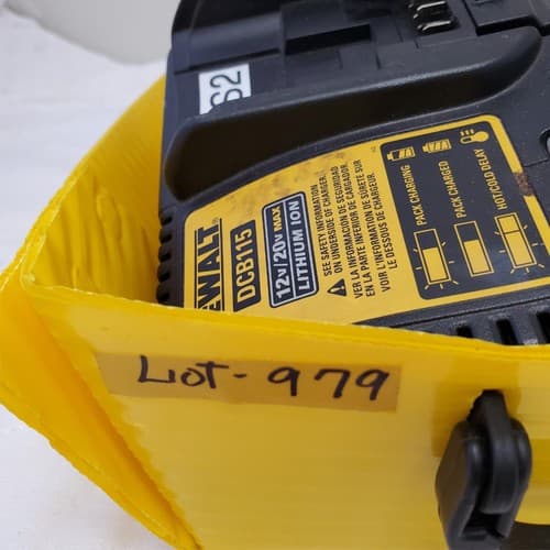 Lot of 3 Dewalt DCB115 12 v Drill Driver Set W/ DriverBatteries, Charger Lot-979 - Thumbnail 4