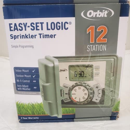 Orbit 57900 Easy Set Logic Sprinkler Timer Controller 12 Station Indoor/Outdoor - Thumbnail 4