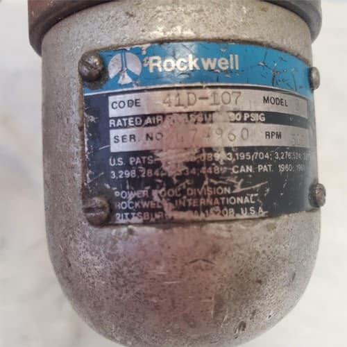 Rockwell 41D107B Pistol Grip Pneumatic Air Drill Air Tool AA-18 - Thumbnail 3