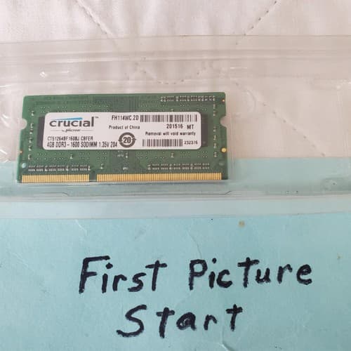 Crucial 4GB DDR3-1600 SODIMM Laptop Memory - Image 1