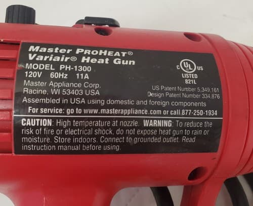 Master Appliance 120V PH-1300 Proheat Varitemp Heat Gun LOT-593 - Thumbnail 4
